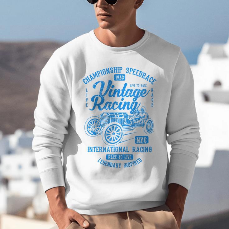 Vintage Racing Automotive Nostalgia Distressed Car Unisex Sweatshirt