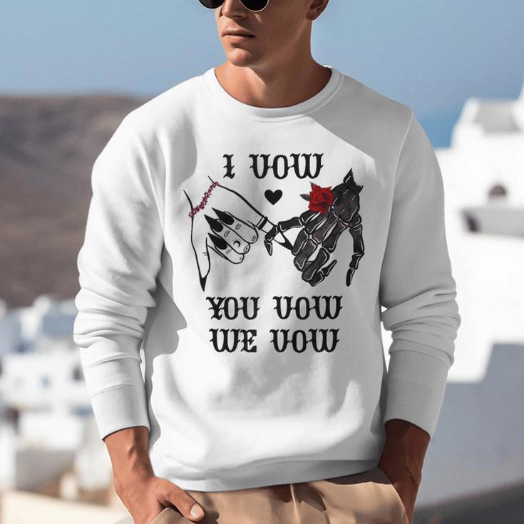 I Vow You Vow We Vow Merch Dark Romance Smutty Book Smutt Unisex Sweatshirt