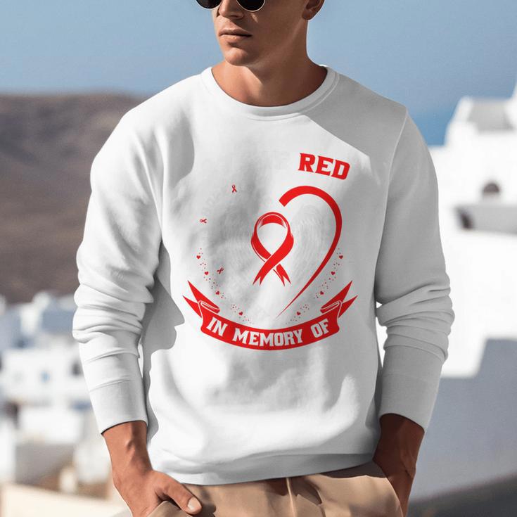 I Wear Red In Memory Of Friend Heart Disease Awareness Month Premium Unisex Sweatshirt I Wear Red In Memory Of Friend Heart Disease Awareness Month Premium Unisex Sweatshirt