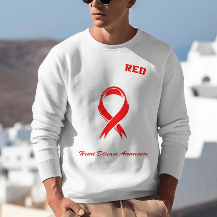 I Wear Red In Memory Of My Mom Heart Disease Awareness Month Unisex Sweatshirt