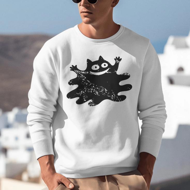 Yk2 Grunge Scary Cat With Tail Tomboy 90s Nostalgia Indie Unisex Sweatshirt
