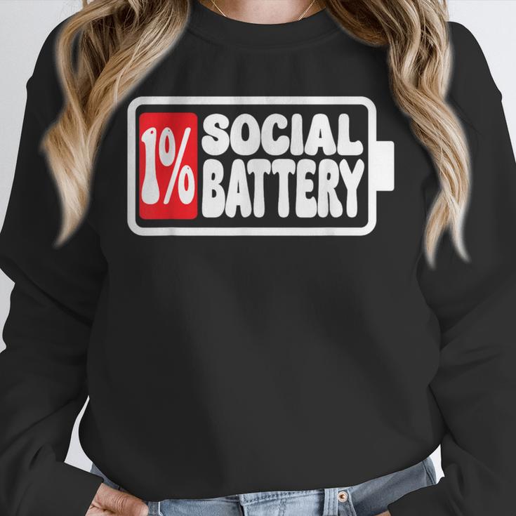 1 Social Battery Sarcastic Introverted Men Women Unisex Sweatshirt 1 Social Battery Sarcastic Introverted Men Women Unisex Sweatshirt