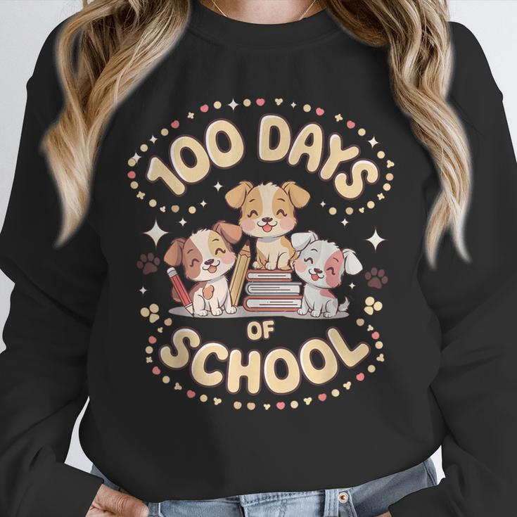 100 Days Of School Cute Puppies And Books Unisex Sweatshirt