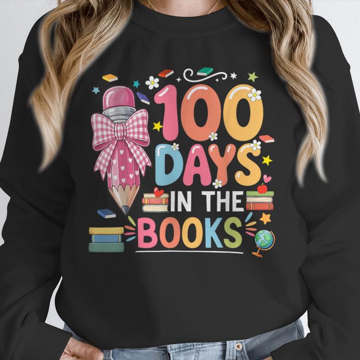 100th Day Of School Teacher Floral 100 Days In The Books Unisex Sweatshirt