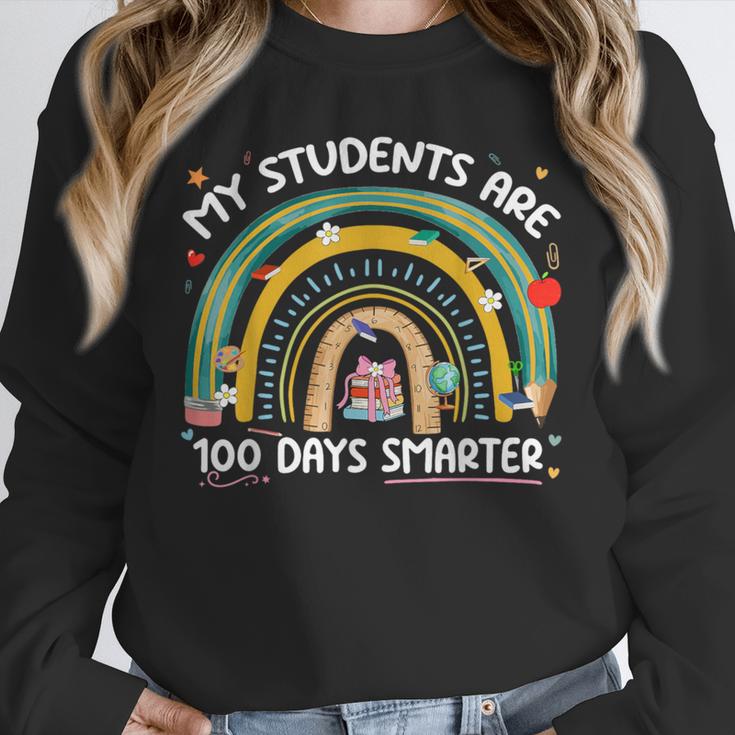 100th Day Of School Teachers Students Women Floral Books Unisex Sweatshirt