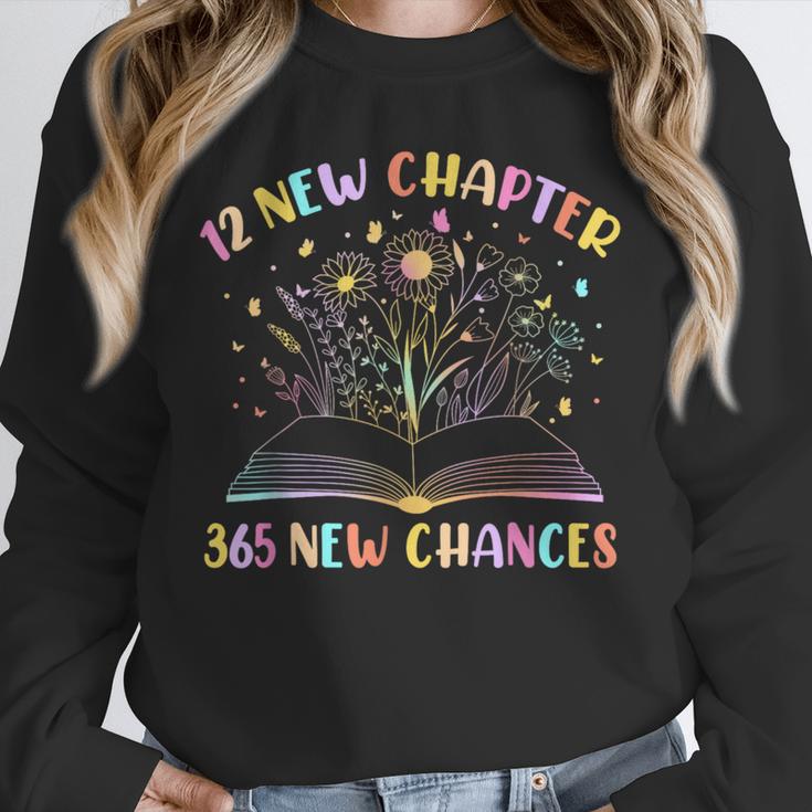 12 New Chapters 365 New Chances New Year Reading Book Tee Unisex Sweatshirt
