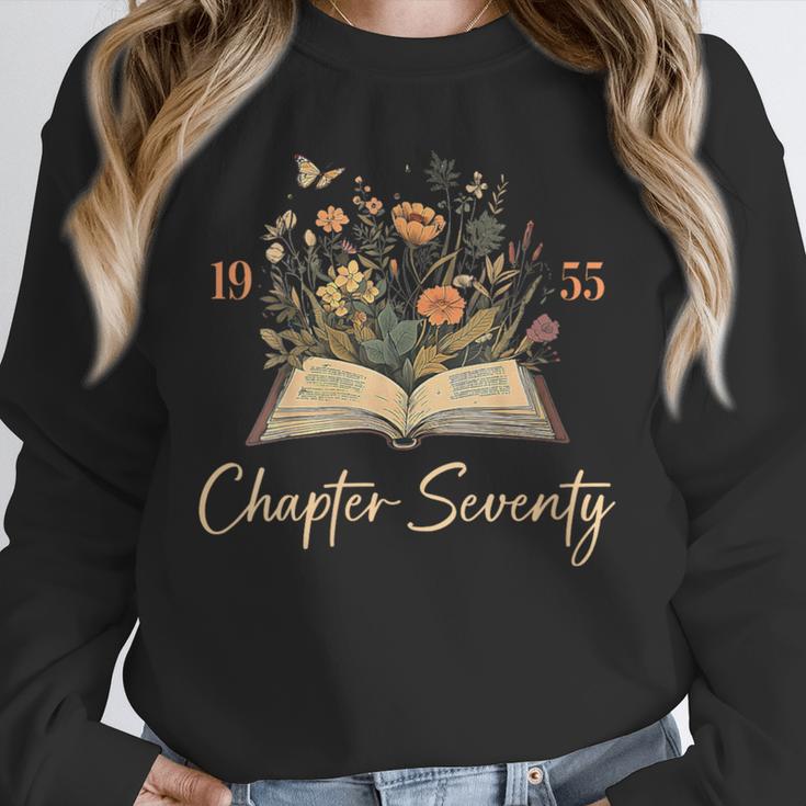 1955 Chapter Seventy 70th Birthday Wildflower Book 70 Yr Old Unisex Sweatshirt 1955 Chapter Seventy 70th Birthday Wildflower Book 70 Yr Old Unisex Sweatshirt