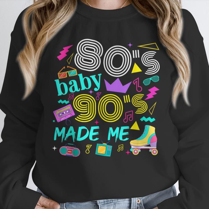 1980s 80's Baby 1990s 90's Made Me Birthday Nostalgia Vibes Unisex Sweatshirt