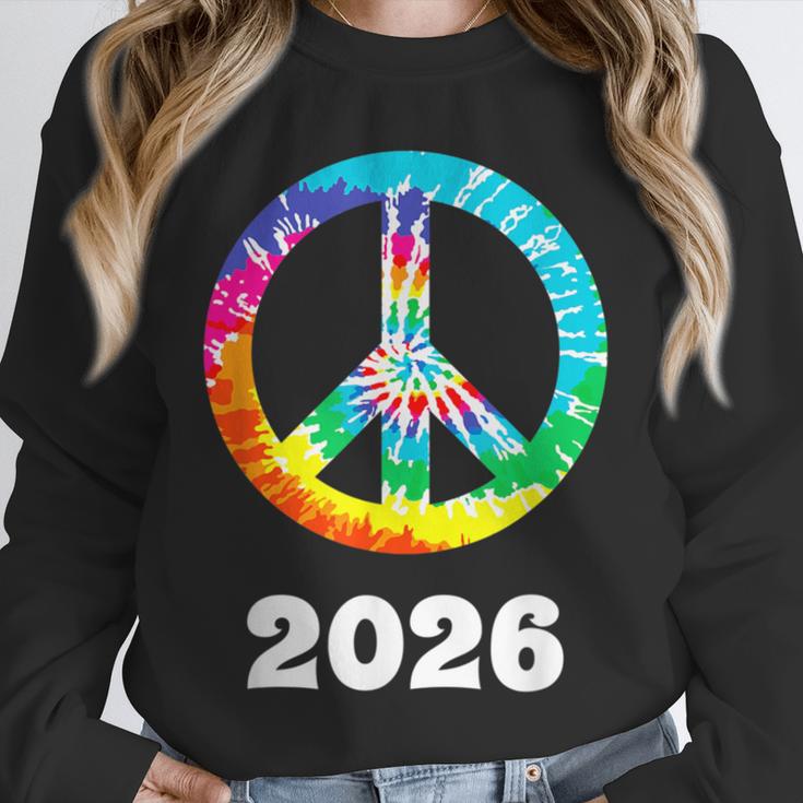 2026 Graduation Class Year Tie Dye Peace Sign Graduate Shirt Unisex Sweatshirt