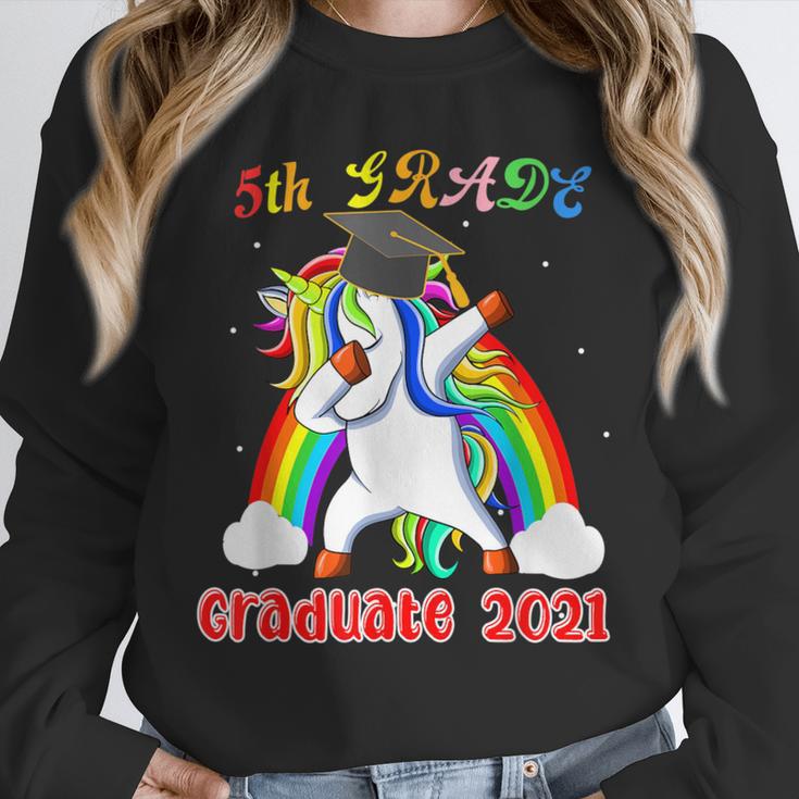 5th Grade Graduate Class 2021 Dabbing Unicorn Graduation Unisex Sweatshirt