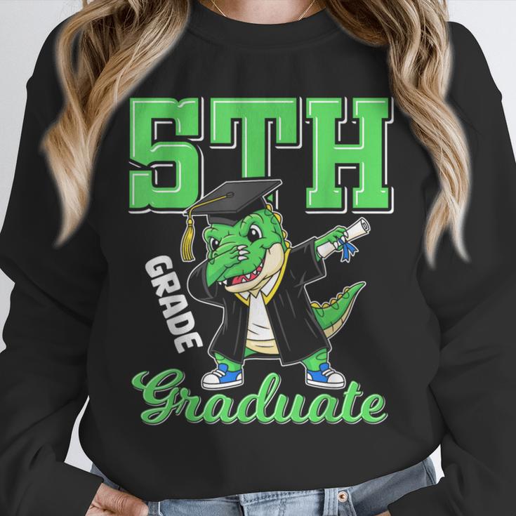 5th Grade Graduate Dinosaur Dab Graduation School Unisex Sweatshirt