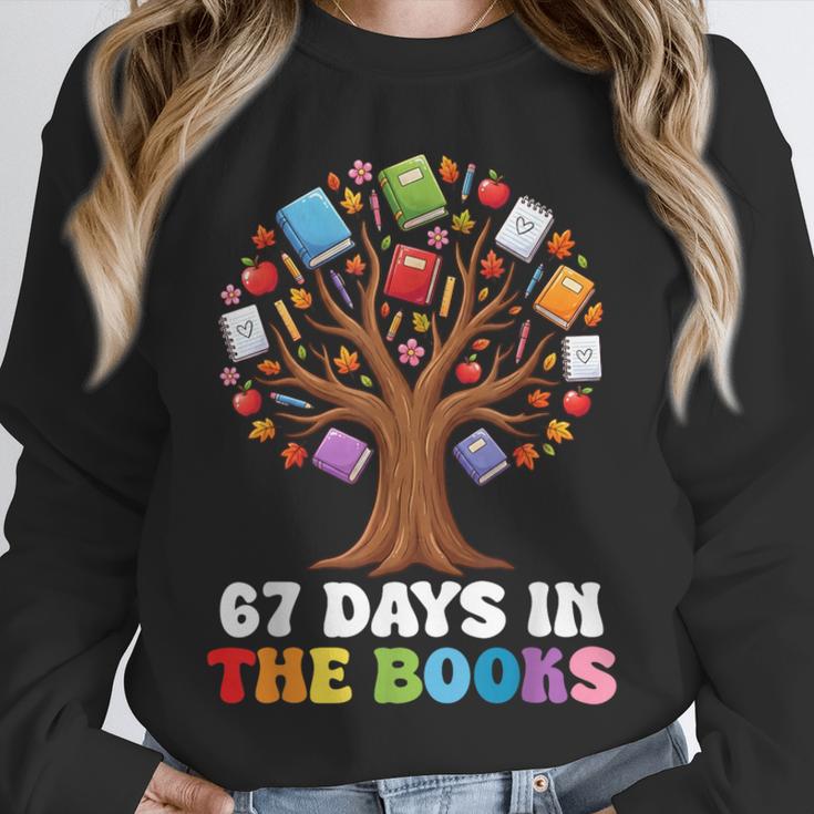 67 Days In The Books Reading Teacher 67th Day Of School Kids Unisex Sweatshirt