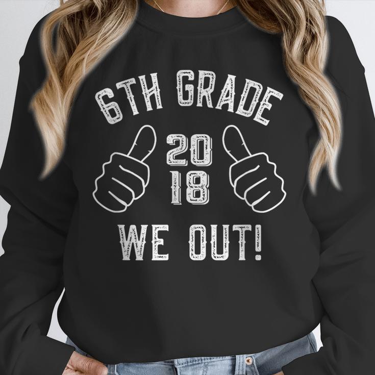 6th Grade Graduation Shirt 2018 We Out Graduate Unisex Sweatshirt