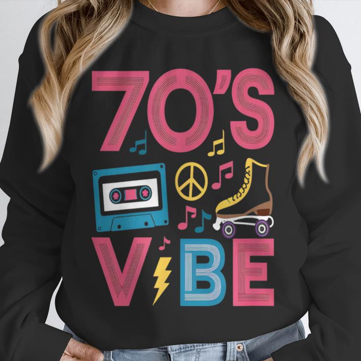 70s Retro Style Roller Skate Cassette Music Nostalgia Unisex Sweatshirt