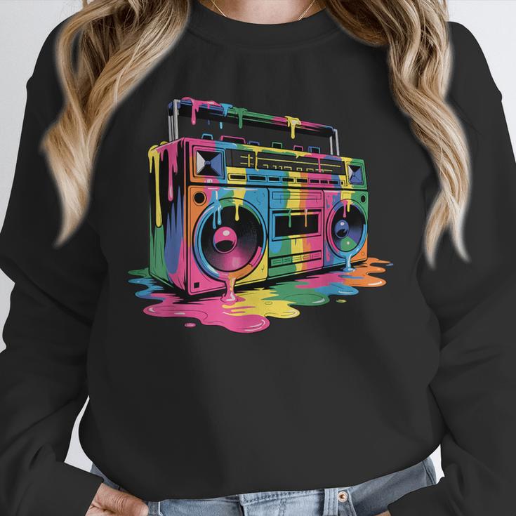 80s 90s Hip Hop Nostalgia Retro Boombox Music Lovers Unisex Sweatshirt