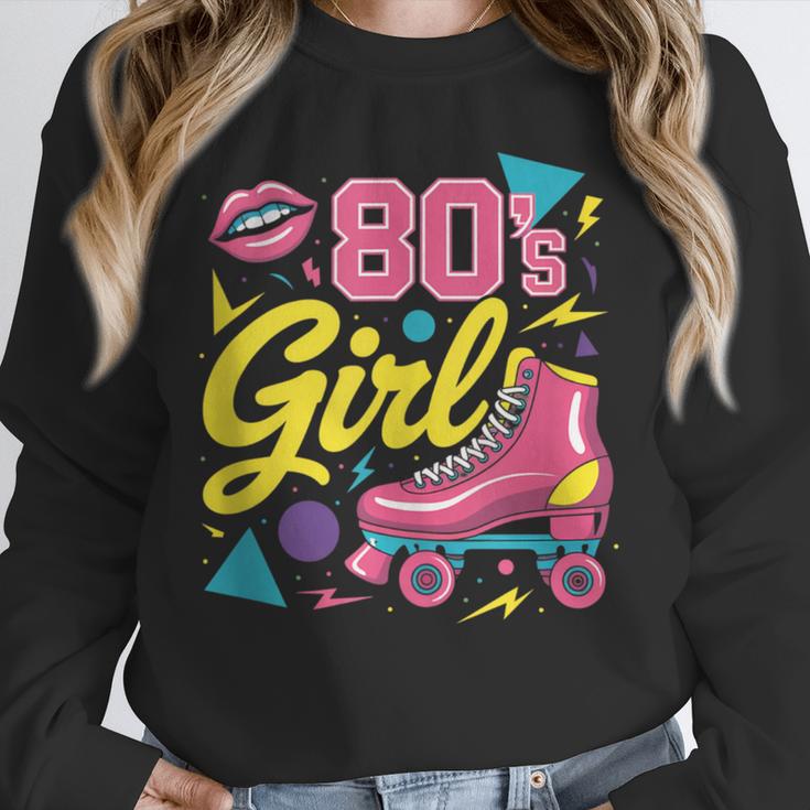 80's Girl Roller Skates Skating Eighties 1980s Nostalgia Unisex Sweatshirt 80's Girl Roller Skates Skating Eighties 1980s Nostalgia Unisex Sweatshirt