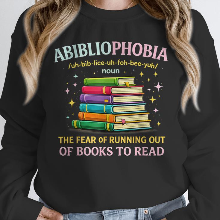 Abibliophobia Bibliophilia Abibliophobia Book Lovers Unisex Sweatshirt