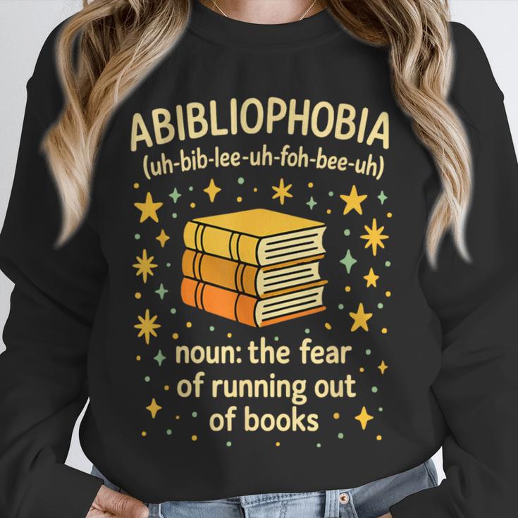 Abibliophobia Book Lover Reading Humor Graphic Unisex Sweatshirt Abibliophobia Book Lover Reading Humor Graphic Unisex Sweatshirt