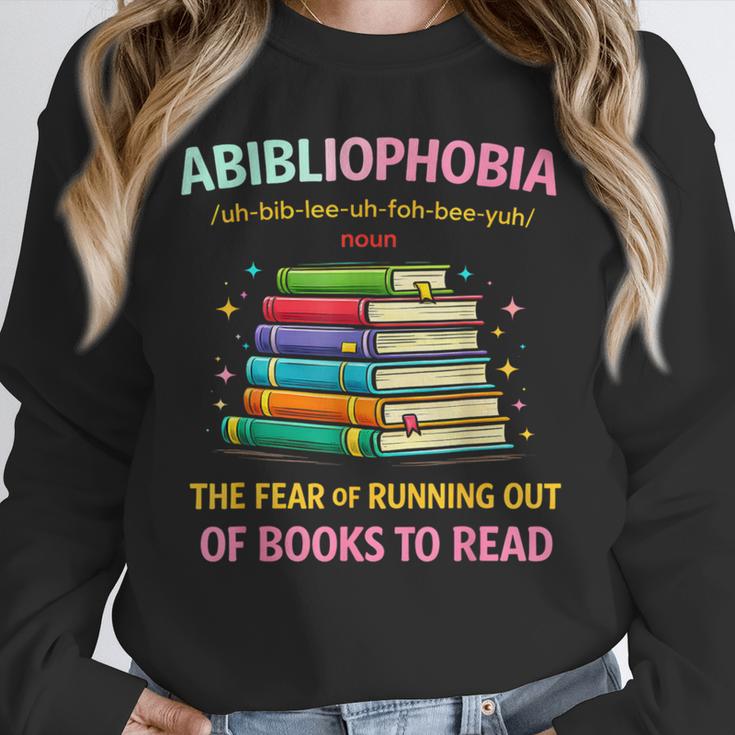 Abibliophobia Book Lovers Graphic Unisex Sweatshirt Abibliophobia Book Lovers Graphic Unisex Sweatshirt