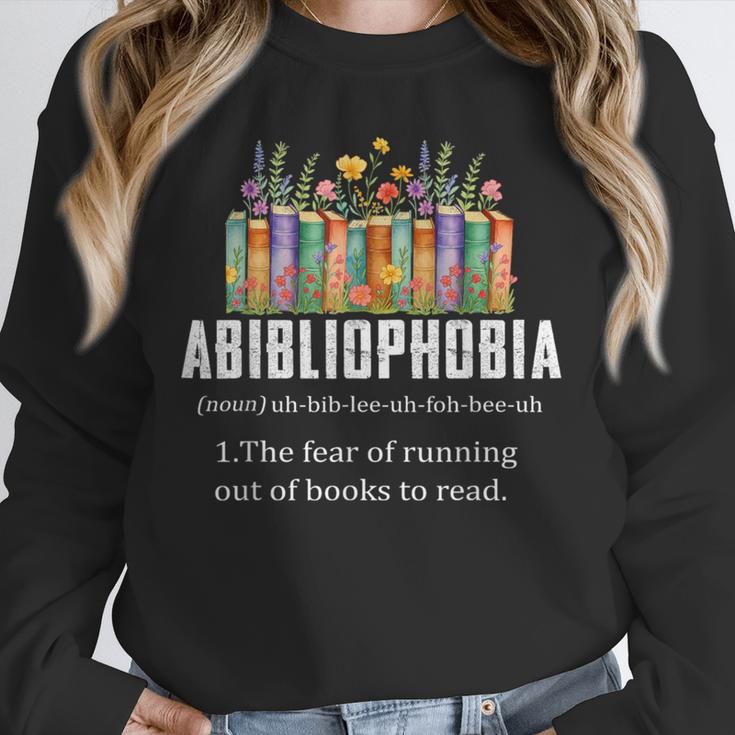 Abibliophobia Definition Book Reader Book Nerd Book Reading Unisex Sweatshirt