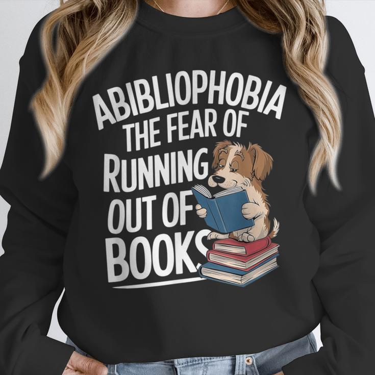 Abibliophobia Dog Book Lover Library Unisex Sweatshirt