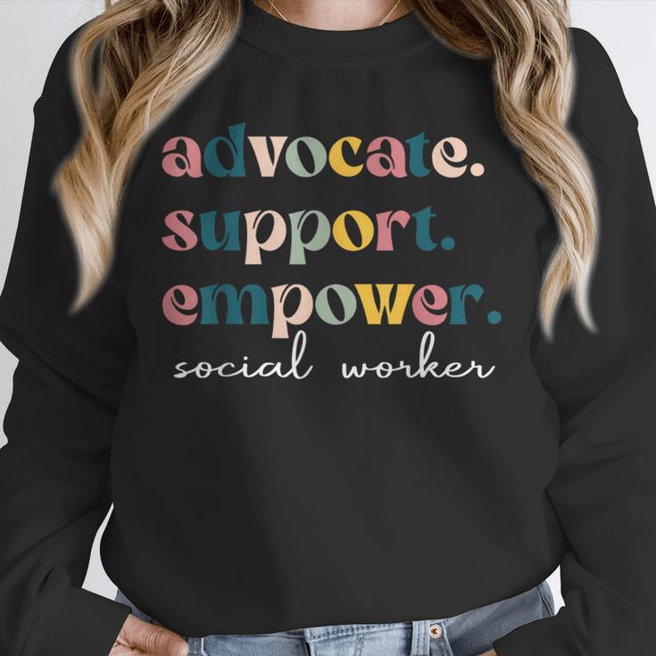 Advocate Support Empower Cute Social Worker Graduation MSW Unisex Sweatshirt