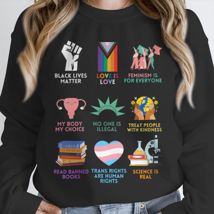 Ally Anti Trump Liberal BLM Love Is Love Banned Books Icons Unisex Sweatshirt