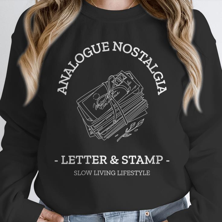 Analogue Nostalgia Letter & Stamp Graphic Unisex Sweatshirt