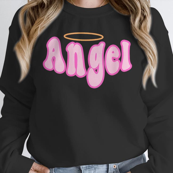 Angel Y2k Aesthetic 2000s Millennial Nostalgia Retro Pink Unisex Sweatshirt