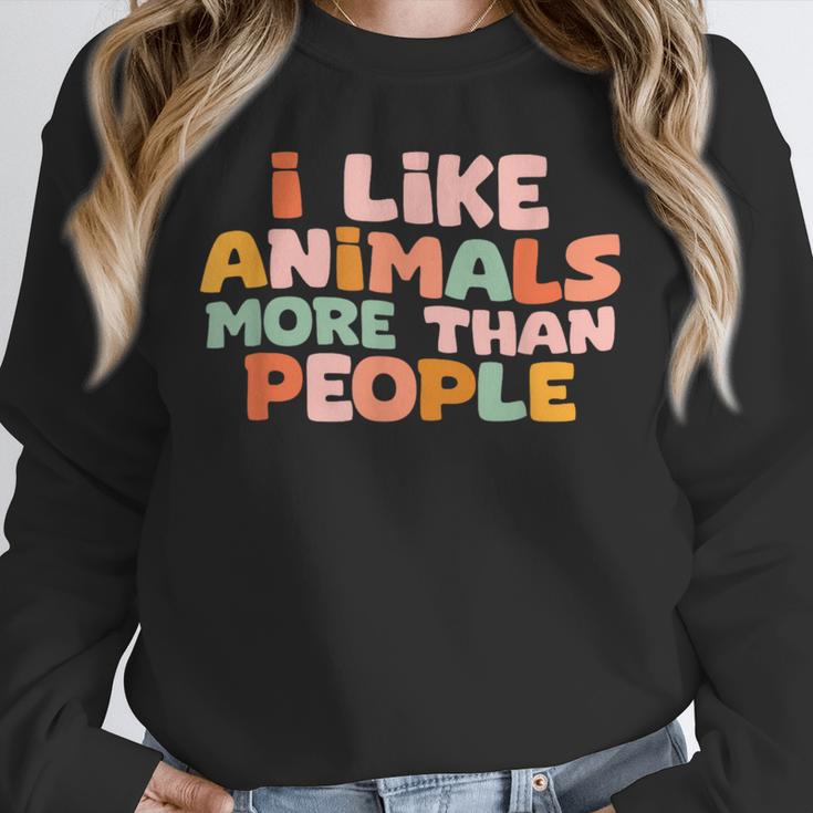 I Like Animals More Than People Sarcastic Introvert Unisex Sweatshirt I Like Animals More Than People Sarcastic Introvert Unisex Sweatshirt