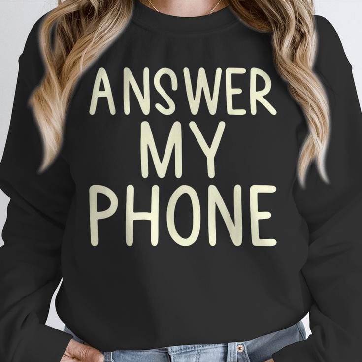 Answer My Phone I Introvert Unisex Sweatshirt Answer My Phone I Introvert Unisex Sweatshirt