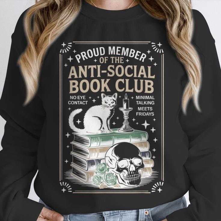 Anti-Social Book-Club Cat Graphic Unisex Sweatshirt Anti-Social Book-Club Cat Graphic Unisex Sweatshirt