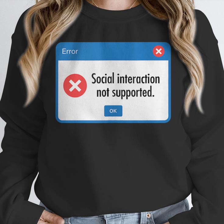 Anti Social Introvert Social Interaction Not Supported Unisex Sweatshirt