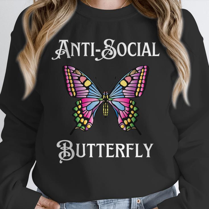 Antisocial Butterfly Aesthetic Introvert For Women Men Unisex Sweatshirt Antisocial Butterfly Aesthetic Introvert For Women Men Unisex Sweatshirt