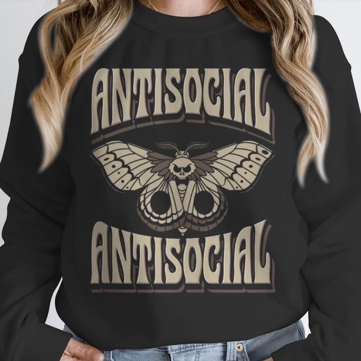 Antisocial Butterfly Quote Socially Selective Introvert Unisex Sweatshirt