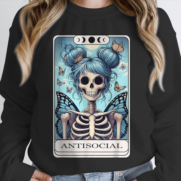 Antisocial Butterfly Tarot Card Introvert Women Stay Home Unisex Sweatshirt