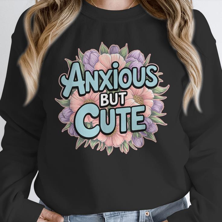 Anxious But Cute Introvert Floral Social Anxiety Unisex Sweatshirt Anxious But Cute Introvert Floral Social Anxiety Unisex Sweatshirt