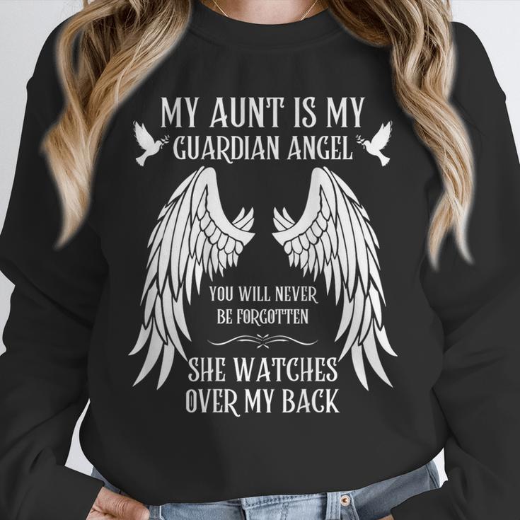 My Aunt Is My Guardian Angel In Heaven Memory Memorial Tees Unisex Sweatshirt
