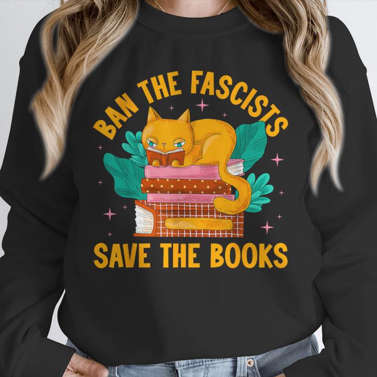 Ban The Fascist Save The Books For a Book Fan Unisex Sweatshirt