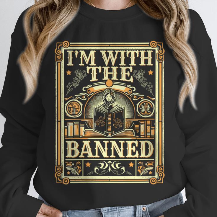 Banned Books Librarian Book Readers I m With The Banned Unisex Sweatshirt
