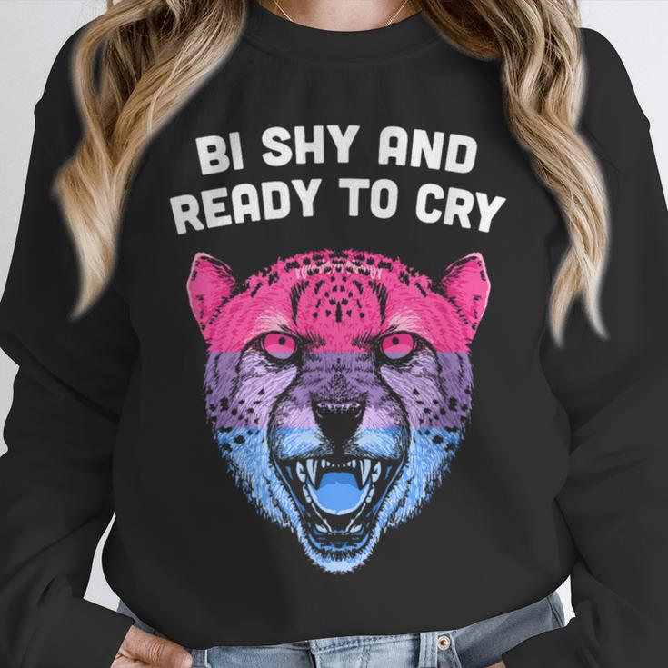 Bi Shy And Ready To Cry Bisexual Introvert Bi Pride Unisex Sweatshirt Bi Shy And Ready To Cry Bisexual Introvert Bi Pride Unisex Sweatshirt