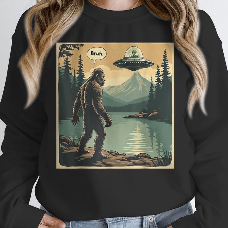 Bigfoot Sasquatch Alien Spaceship UFO Introvert Bruh Unisex Sweatshirt Bigfoot Sasquatch Alien Spaceship UFO Introvert Bruh Unisex Sweatshirt