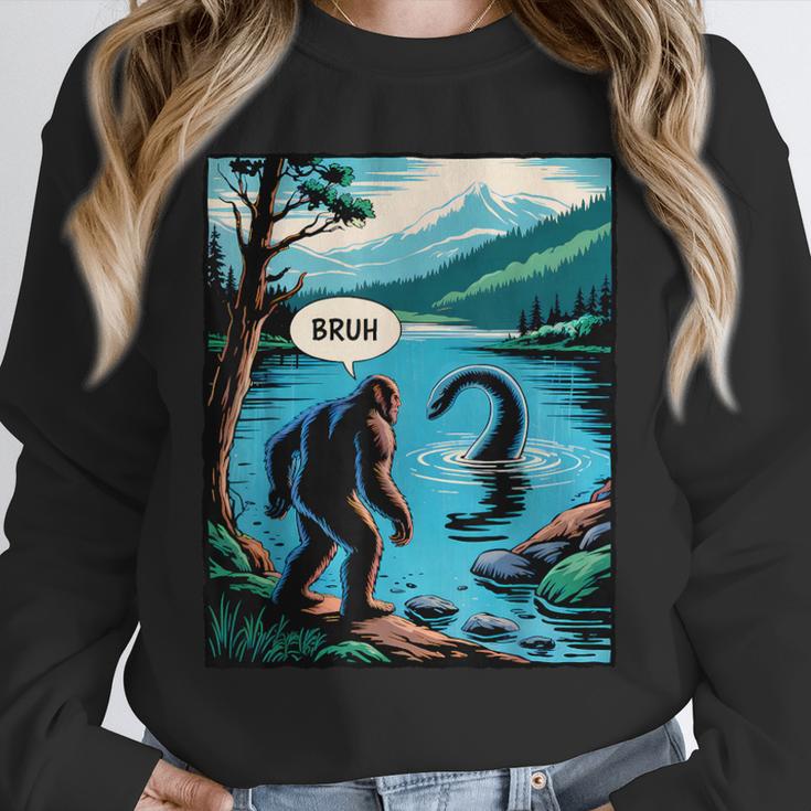 Bigfoot Sasquatch Loch Ness Monster Introvert Bruh Unisex Sweatshirt Bigfoot Sasquatch Loch Ness Monster Introvert Bruh Unisex Sweatshirt