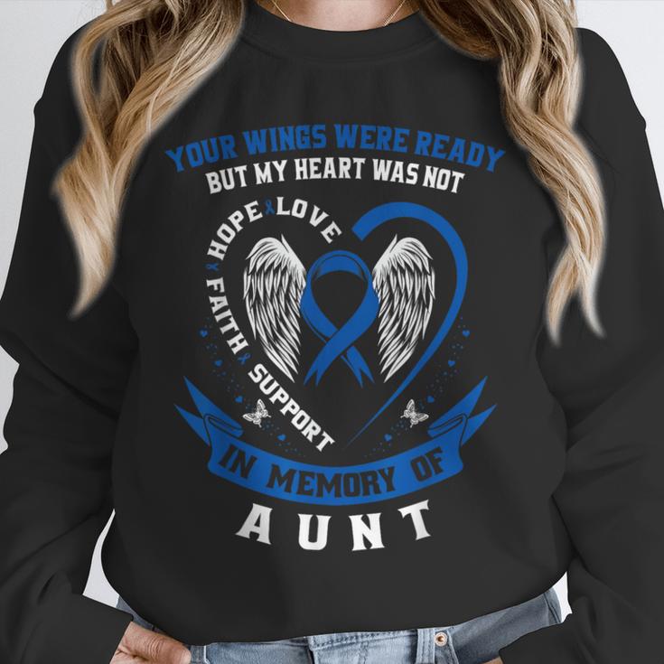 Blue In Memory Of Aunt Colon Cancer Awareness Sympathy Unisex Sweatshirt