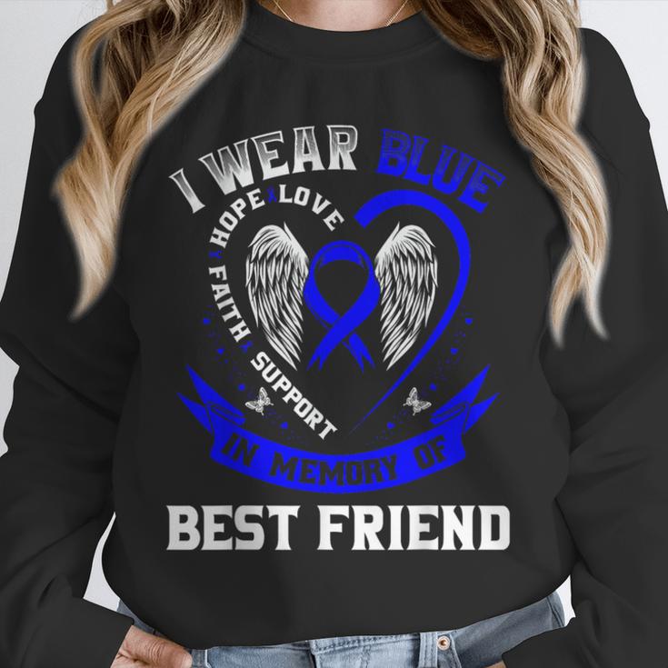 Blue In Memory Of Best Friend Colon Cancer Awareness Shirts Unisex Sweatshirt