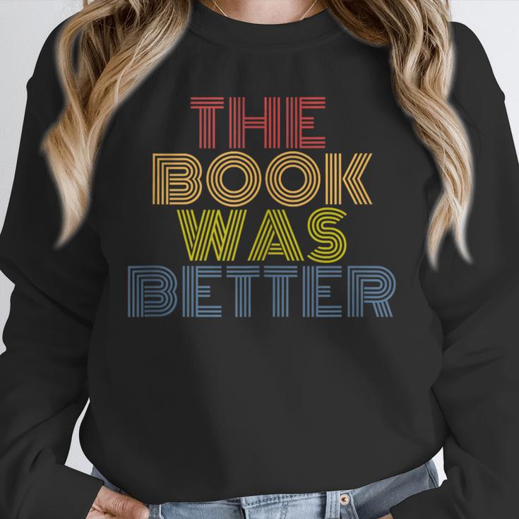 The Book Was Better Retro 70s Vintage Unisex Sweatshirt