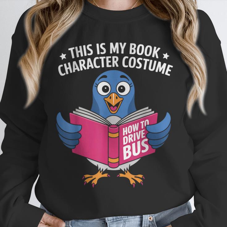 This Is My Book Character Costume Cute Pigeon Kids Reading Unisex Sweatshirt