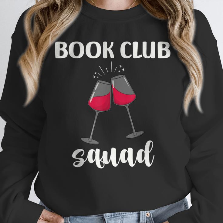 Book Club Squad Reading Bookworm Wine Lover Humor Unisex Sweatshirt