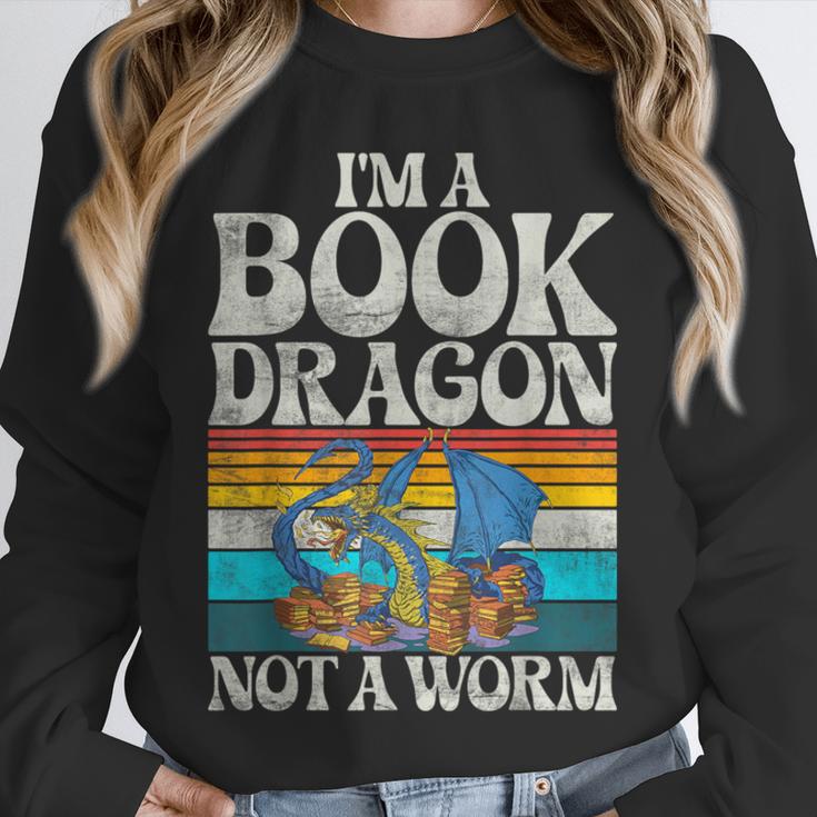 Im a Book Dragon Not a Worm Dragon Unisex Sweatshirt