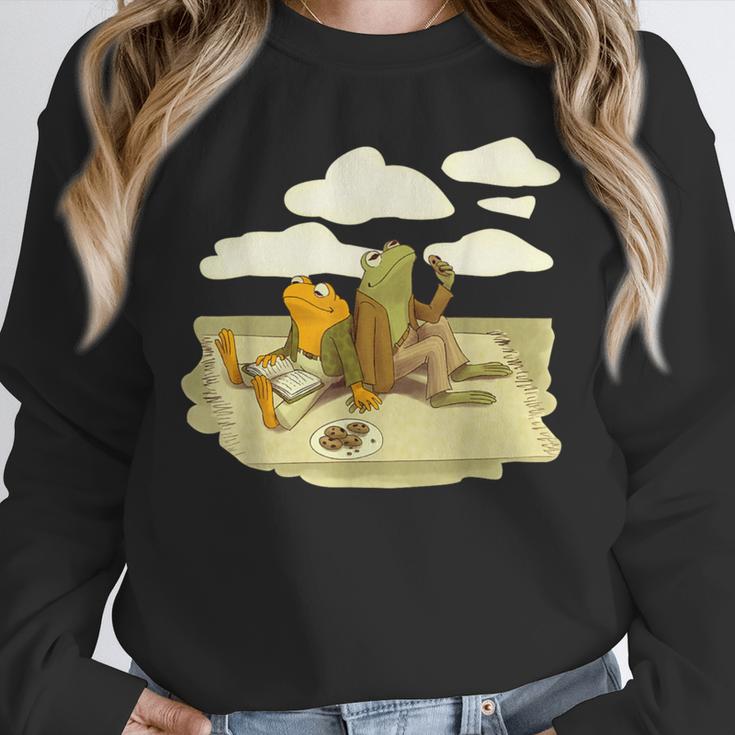 Book Frog Toad Vintage Book Frog Book Frog Reading Book Unisex Sweatshirt